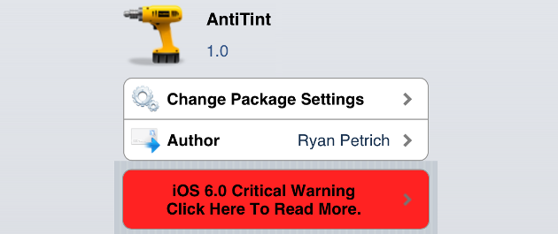 AntiTint Cydia Tweak