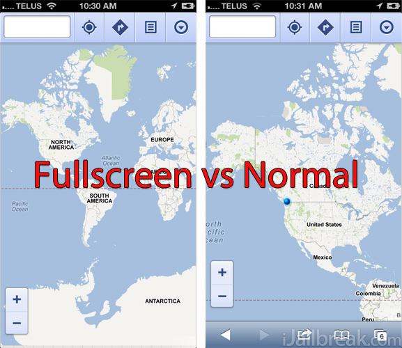 Google Maps Nokia Maps Fullscreen