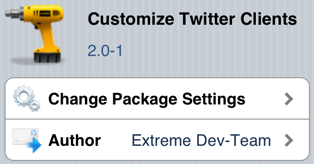 Customize Twitter Clients Cydia Tweak