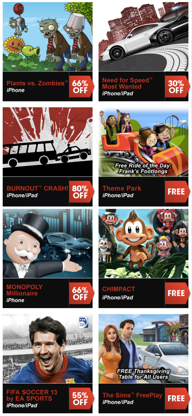 EA Games Big Thanks Sale 2012 EA Games Big Thanks Sale 2012