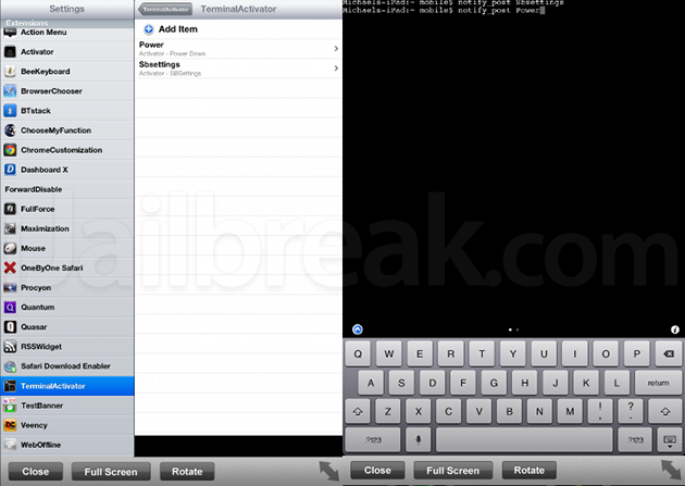 TerminalActivator Cydia Tweak
