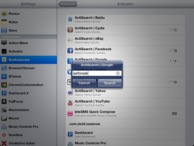 ActiSearch Cydia Tweak