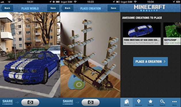 Minecraft Reality App For iOS: Share Creations Outdoors Minecraft Reality App For iOS: Share Creations Outdoors