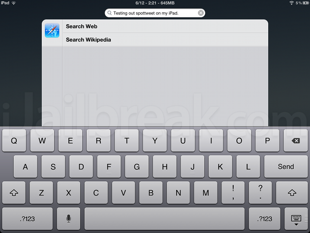 SpotTweet Cydia Tweak