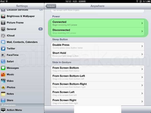 Activator Cydia Tweak