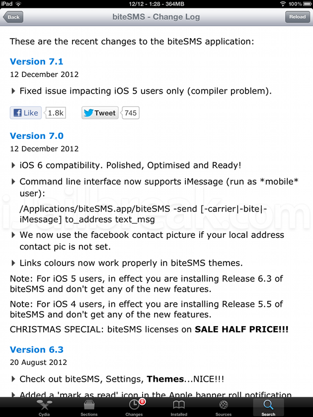 BiteSMS 7.1 Changelog BiteSMS 7.1 Change Log