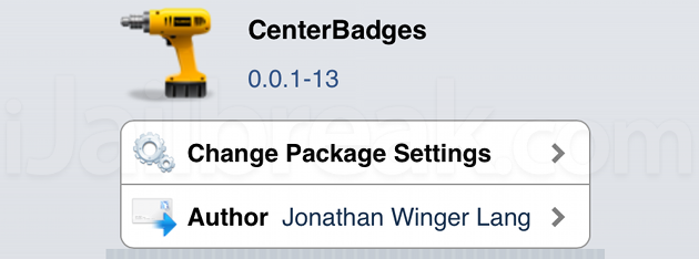 CenterBadges Cydia Tweak