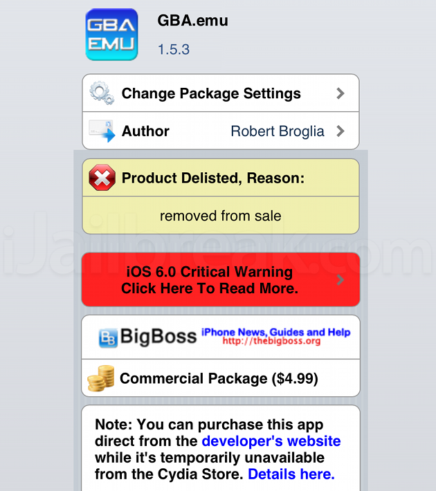 GBA.emu Cydia Tweak