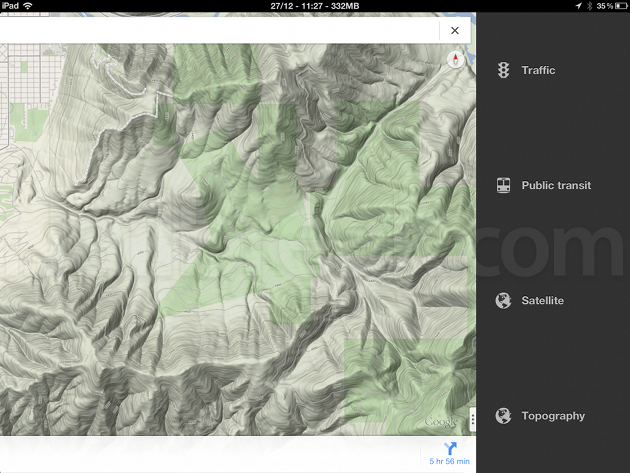 Topography for Google Maps