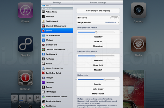 Boover Cydia Tweak