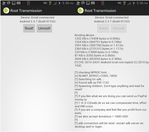 Root Transmission App APK