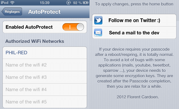 autoprotect iOS 6