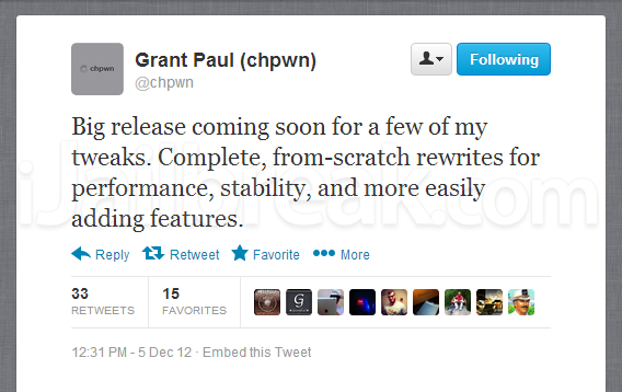 Grant Paul Twitter Grant Paul Cydia Tweaks Update