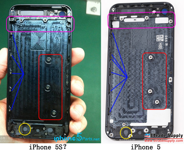 5S iPhone iPhone Carcasa Trasera 5S
