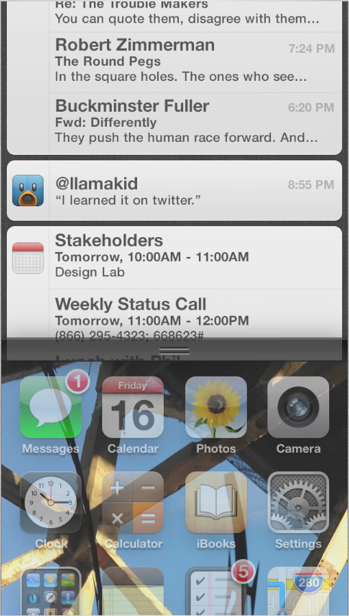 The Notification Center Redesigned: Alex Saretzky Concept