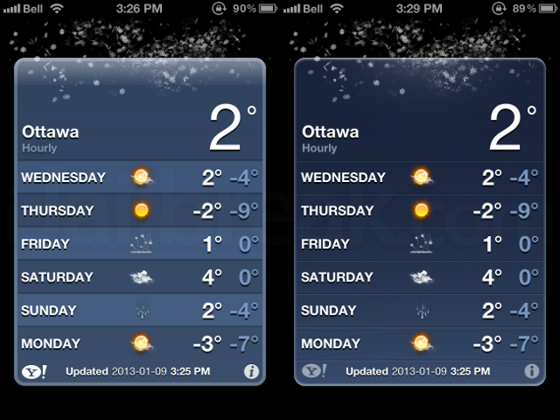 iOS 6 Weather