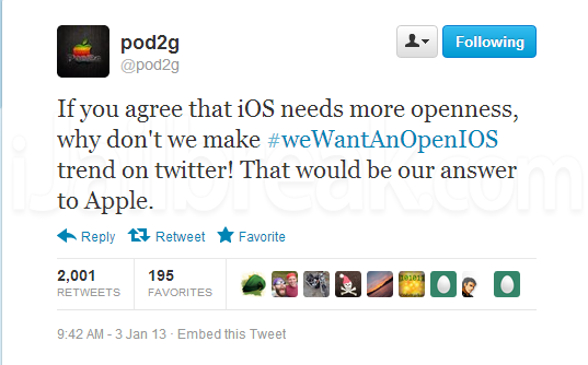pod2g open iOS