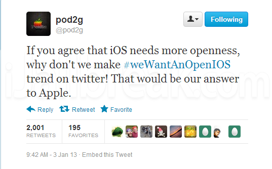 pod2g #weWantAnOpenIOS pod2g open iOS