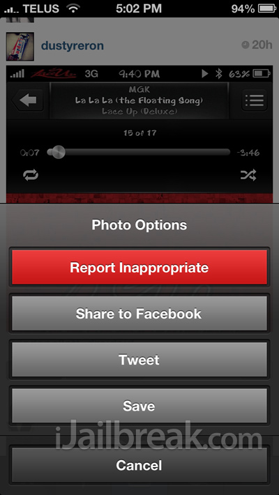 InstaSave Cydia Tweak