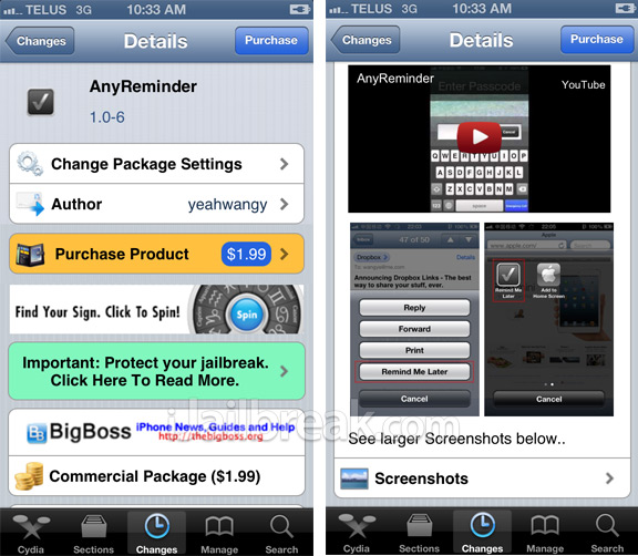 AnyReminder Cydia Tweak