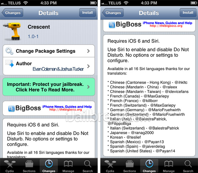 Crescent Cydia Tweak