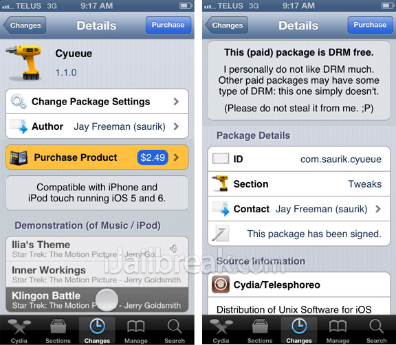 Cyueue Cydia Tweak