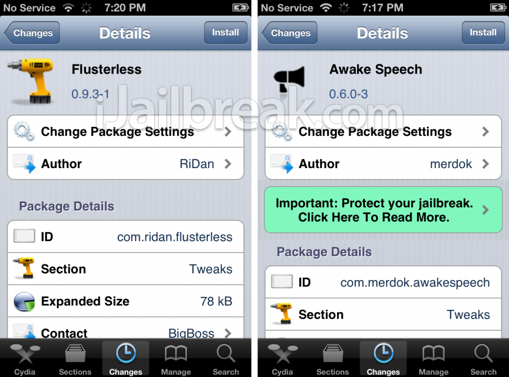 Flusterless And Awake Speech Cydia Tweaks iJailbreak