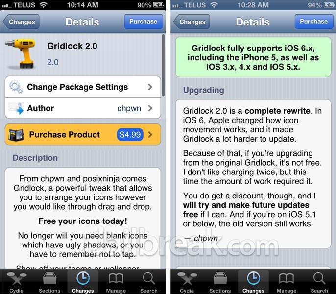 Gridlock 2.0 Cydia Tweak