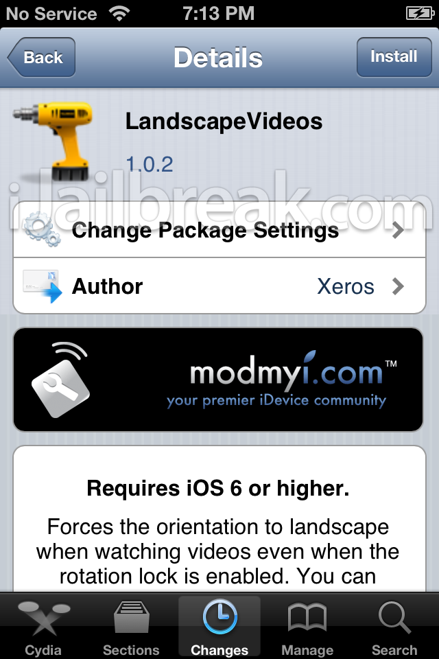 LandscapeVideos Cydia Tweak iJailbreak