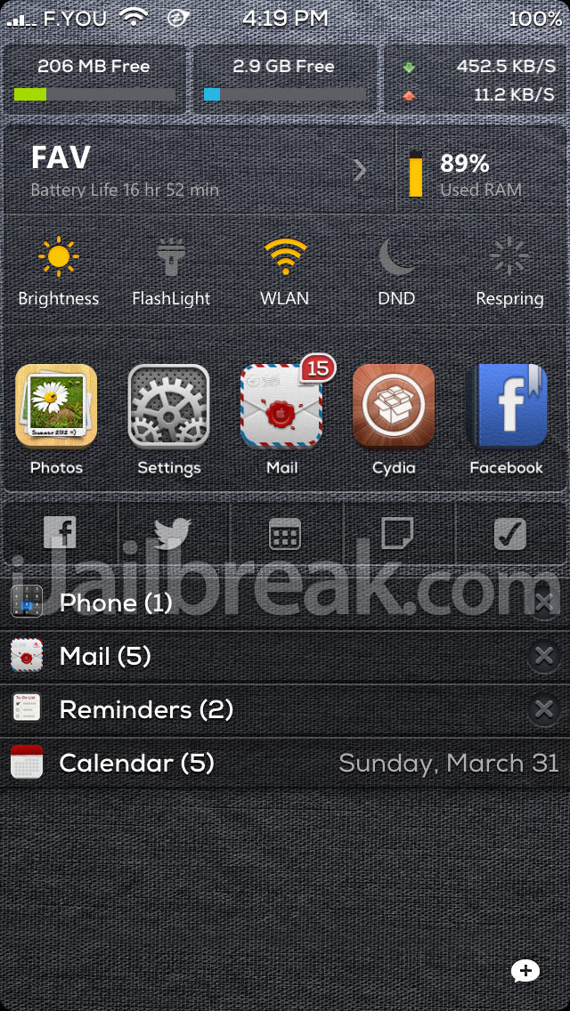 N Stats For NotificationCenter jailbreak tweak ijailbreak