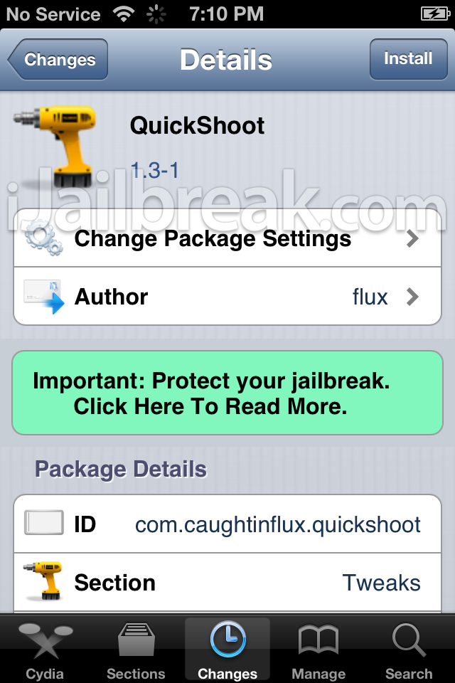 QuickShoot Cydia Tweak iJailbreak