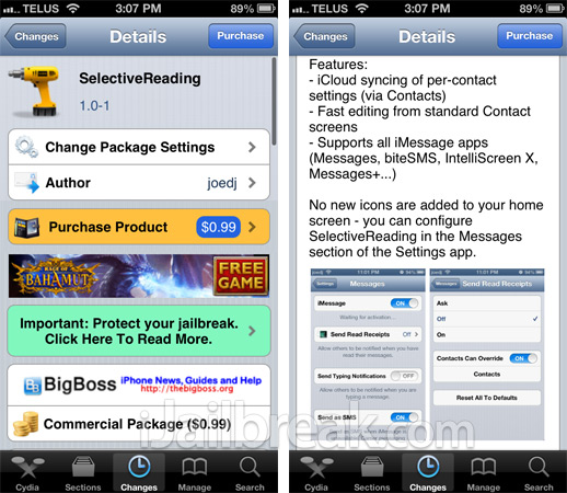 SelectiveReading Cydia Tweak