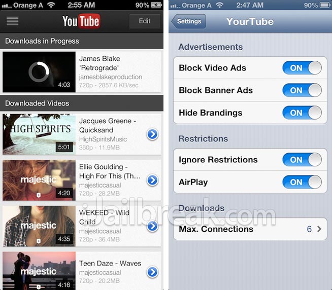 YourTube For iOS6 Cydia Tweak