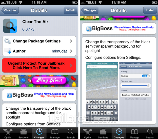 Clear The Air Cydia Tweak