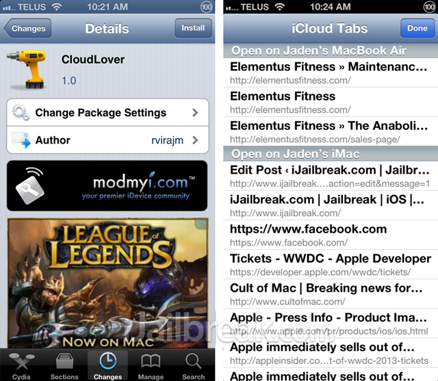 CloudLover Cydia Tweak