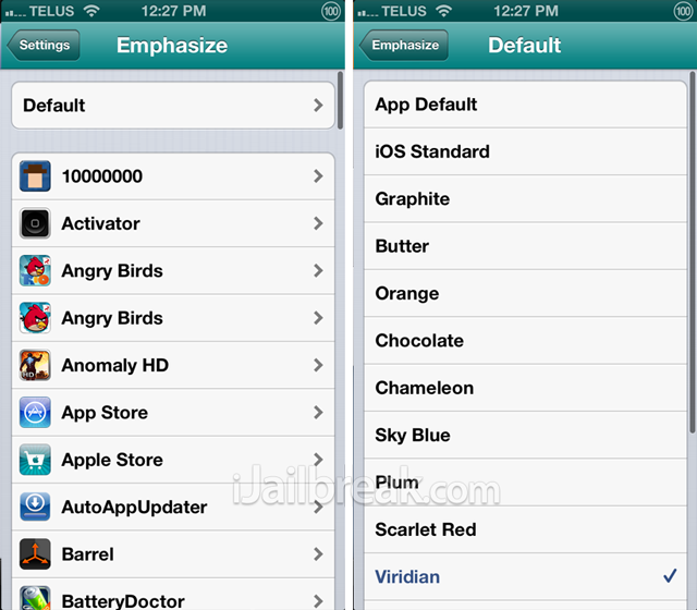 Emphasize Cydia Tweak