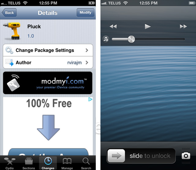 Pluck-Cydia-Tweak