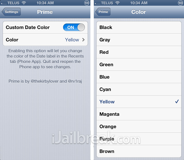 Prime-Cydia-Tweak Settings