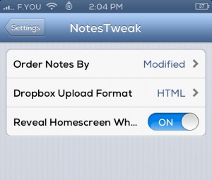 NotesTweak Cydia Tweak