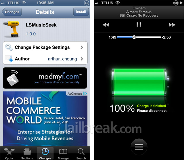 LSMusicSeek Cydia Tweak