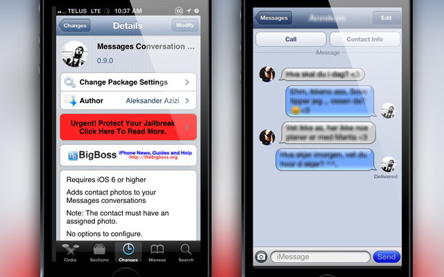 Messages Conversation Photos Cydia Tweak