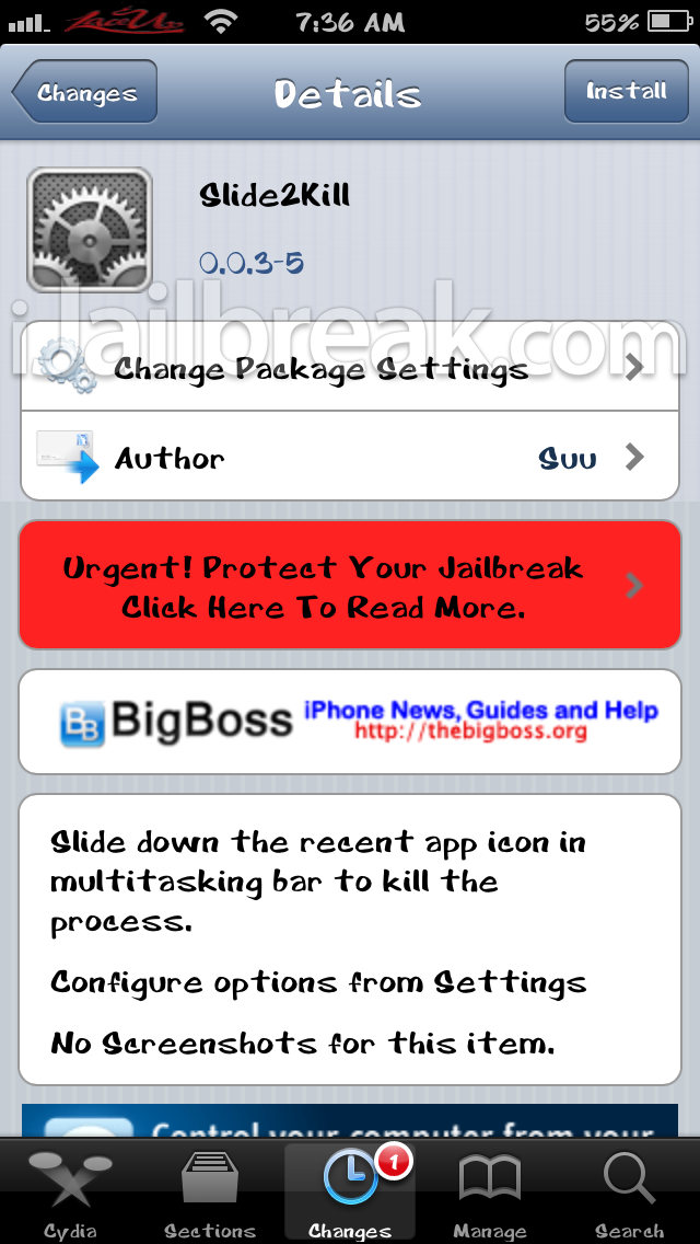 Slide2Kill Cydia Tweak iJailbreak