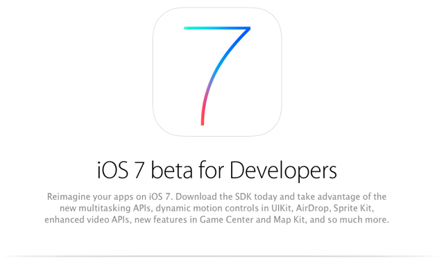 iOS 7 Beta for Developers