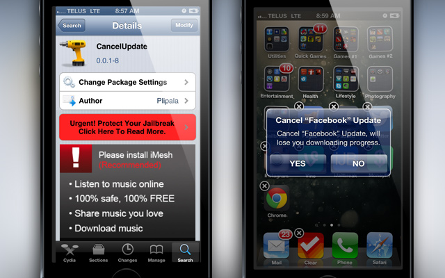 CancelUpdate Cydia Tweak