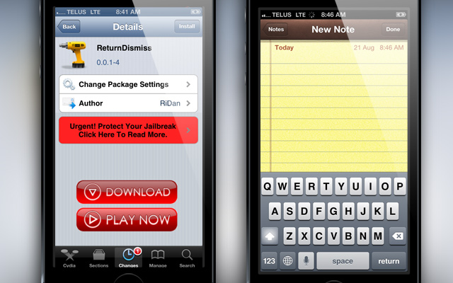 ReturnDismiss-Cydia-Tweak