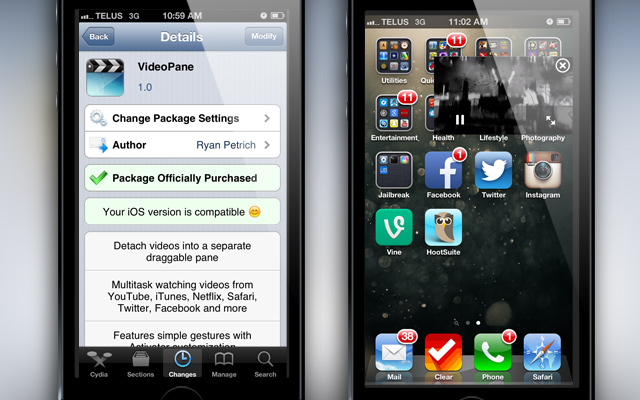 VideoPane-Cydia-Tweak