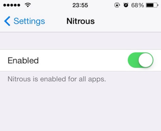 Nitrous Cydia Tweak