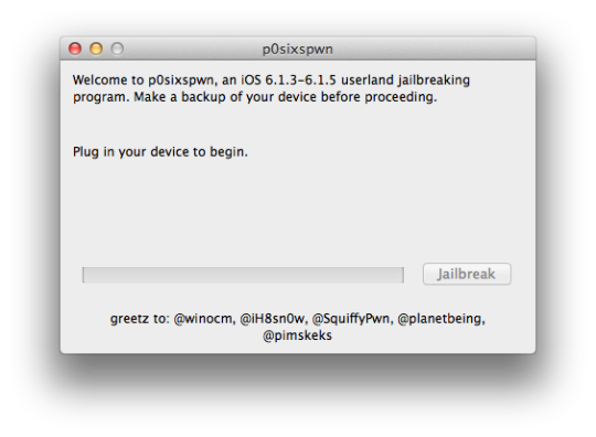 P0sixpwn Mac OS X iOS 6.1.3 - iOS 6.1.5 Untethered Jailbreak