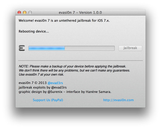 evasi0n 7 jailbreak status