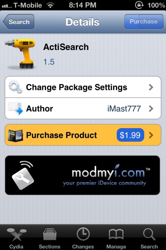 ActiSearch Tweak ModMyi-ijailbreak